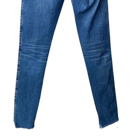 AG Adriano Goldshmied High Rise Farrah Skinny Ankle Front Seamed Raw Hem Size 24 - Picture 9 of 12